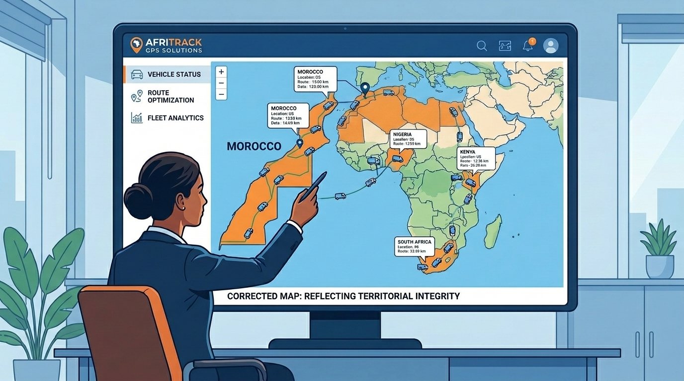 Géolocalisation GPS en Afrique : flotte de véhicules de livraison suivie en temps réel sur tablette