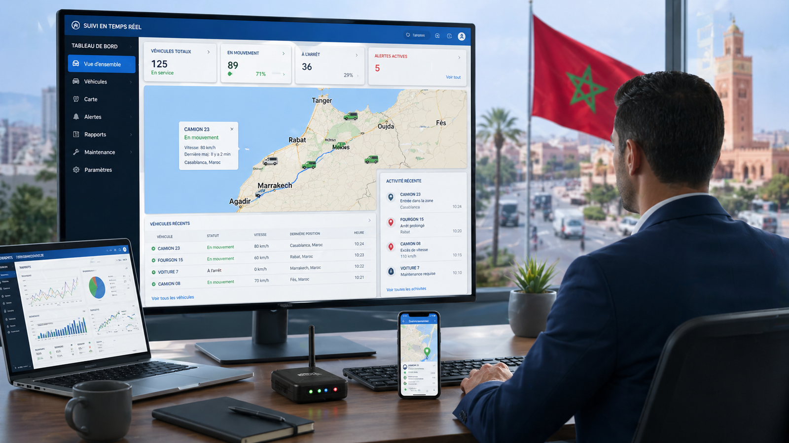Meilleur GPS voiture au Maroc - Solution de géolocalisation pour gestion de flotte