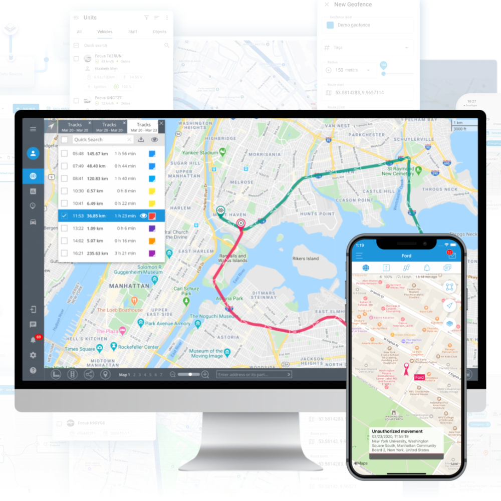 Optimisation route télématique flotte partenaire 7DAYS Techno