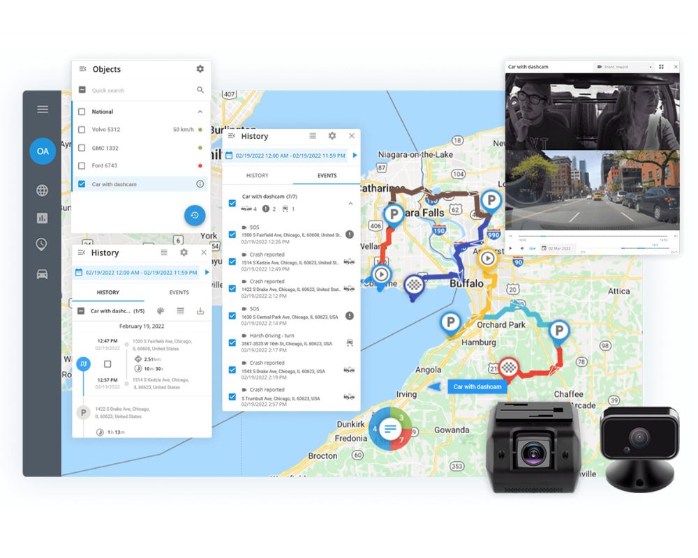 Vidéo télématique caméra embarquée IA détection