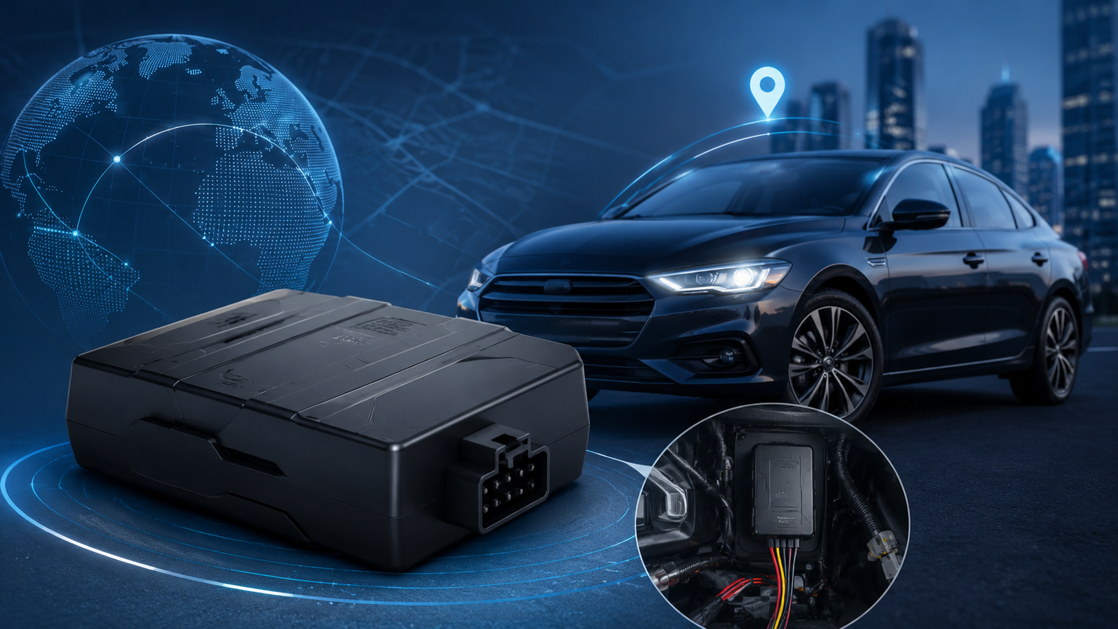Tracker GPS voiture Teltonika installe par 7DAYS Techno Maroc