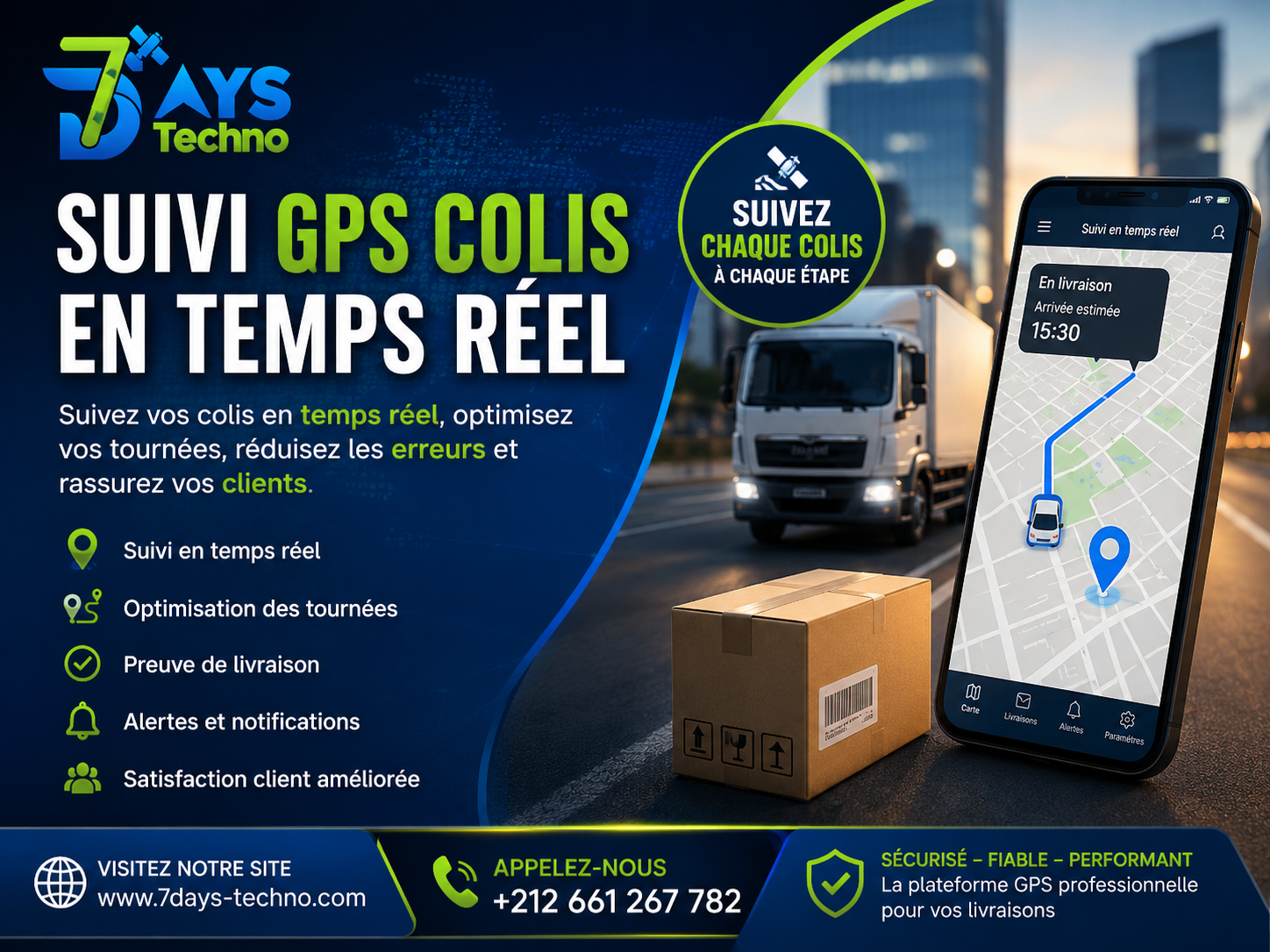 Suivi Gps Colis Maroc Geolocalisation 7days Techno - 7DAYS TECHNO