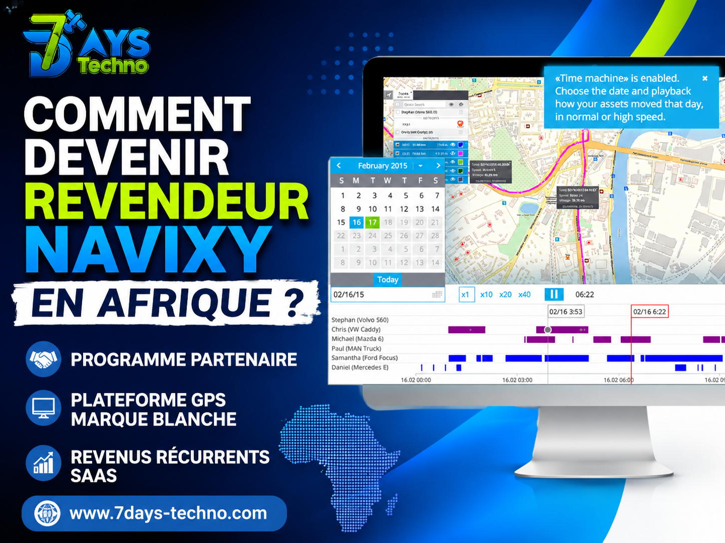 Devenir Revendeur Navixy Afrique Plateforme Gps - 7DAYS TECHNO