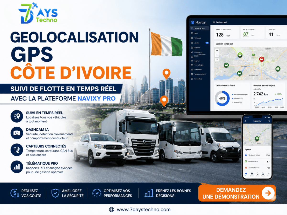 Geolocalisation GPS Cote D Ivoire - 7DAYS TECHNO