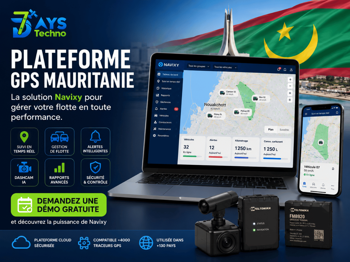 Plateforme GPS Mauritanie Gestion De Flotte - 7DAYS TECHNO